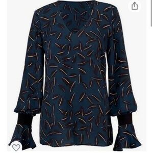 Cabi Shadow Leaf blouse